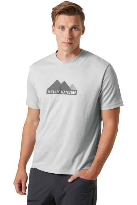 Helly Hansen - Tech Graphic Erkek T-Shirt - 63088 Taş Gri