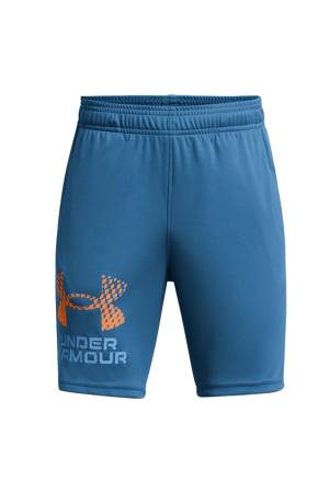 Tech Logo Erkek Çocuk Short - 1383333 Mavi/Sarı - Under Armour