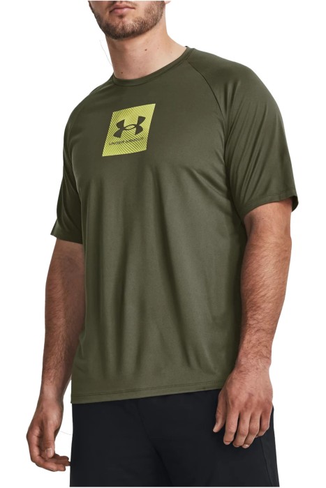 Under Armour - Tech Prt Fill Ss Erkek T-Shirt - 1380785 Yeşil