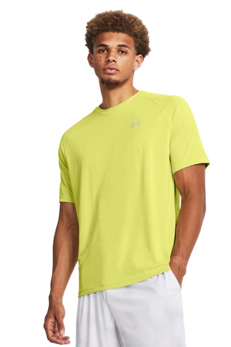 Under Armour - Tech Reflective Erkek T-Shirt - 1377054 Neon Sarı/Beyaz