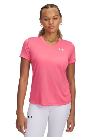 Tech SSV- Solid Kadın T-Shirt - 1384229 Pembe/Beyaz - Under Armour