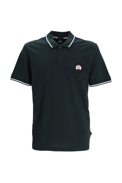Boss - Tenis Topu Logolu Erkek Polo T-Shirt - 50486202 Açık Yeşil
