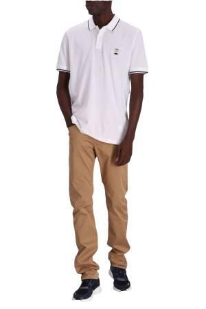 Tenis Topu Logolu Erkek Polo T-Shirt - 50486202 Beyaz - Thumbnail