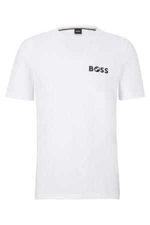 Tenis Topu Logolu Erkek T-Shirt - 50489420 Beyaz - Thumbnail