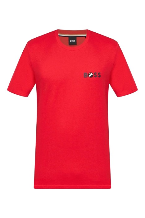 Boss - Tenis Topu Logolu Erkek T-Shirt - 50489420 Kırmızı