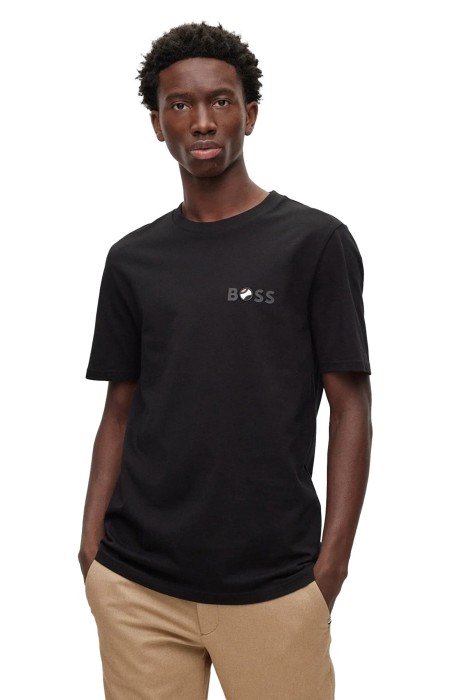 Tenis Topu Logolu Erkek T-Shirt - 50489420 Siyah