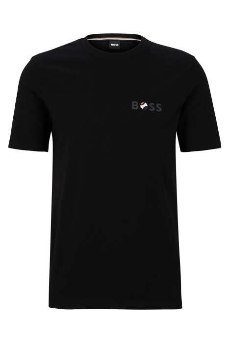 Tenis Topu Logolu Erkek T-Shirt - 50489420 Siyah
