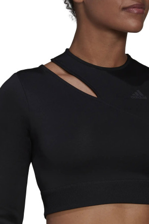 Trn Cro Ls Kadın Uzun Kollu T-Shirt - HM3179 Siyah - 4