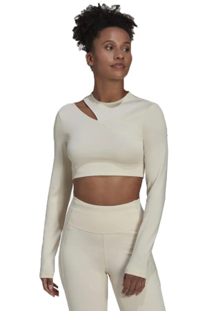 Trn Kadın Uzun Kollu Crop T-Shirt -HM3180 Kum Beji - EU-Adidas
