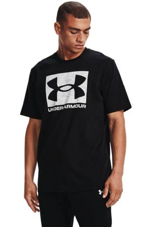 Ua Abc Camo Boxed Logo Ss Erkek T-Shirt - 1361673 Siyah - Thumbnail