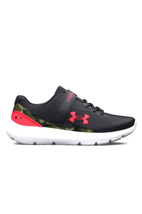 Under Armour - Ua BPS Surge 3 Print AC Erkek Çocuk Ayakkabı - 3026690 Siyah