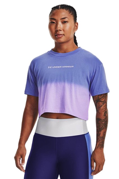Ua Branded Dip Dye Kadın Crop T-Shirt - 1376750 Lacivert