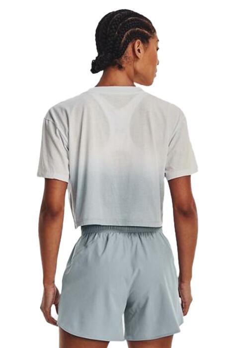 Ua Branded Dip Dye Kadın Crop T-Shirt - 1376750 Siyah/Beyaz/Gri