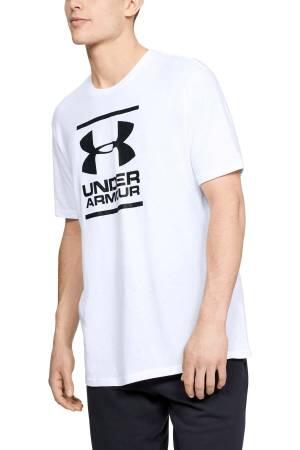 Ua Gl Foundation Ss Erkek T-Shirt - 1326849 Beyaz/Gri - Thumbnail