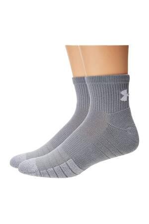 Ua Heatgear Quarter Unisex 3'lü Çorap - 1353262 Gri - Thumbnail