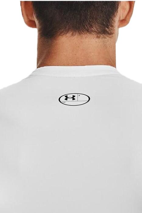 Ua Hg Armour Comp Erkek T-Shirt - 1361518 Beyaz