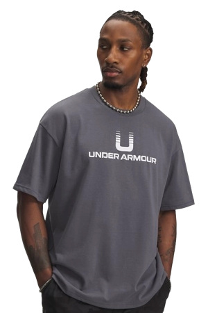 Ua Hwt U Logo Ss Erkek T-Shirt - 6005150 Gri - Under Armour