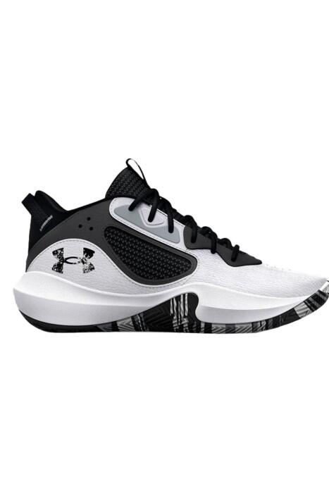 Under Armour - UA Lockdown 6 Erkek Çocuk Basketbol Ayakkabısı - 3025617 Gri