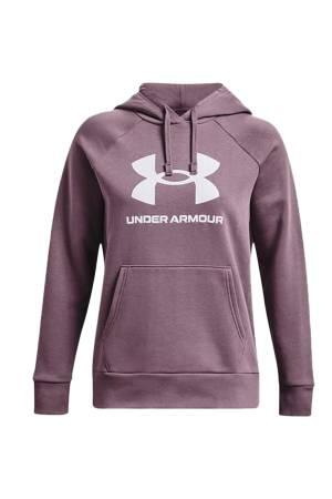 Ua Rival Fleece Big Logo Kapüşonlu Kadın SweatShirt - 1379501 Mor - Thumbnail