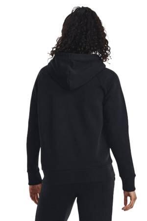 Ua Rival Fleece Big Logo Kapüşonlu Kadın SweatShirt - 1379501 Siyah - Thumbnail