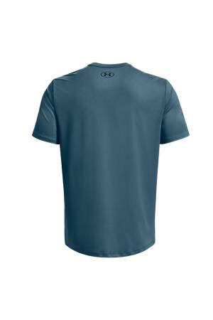 Ua Rush Energy Ss Erkek T-Shirt - 1366138 Mavi - Thumbnail