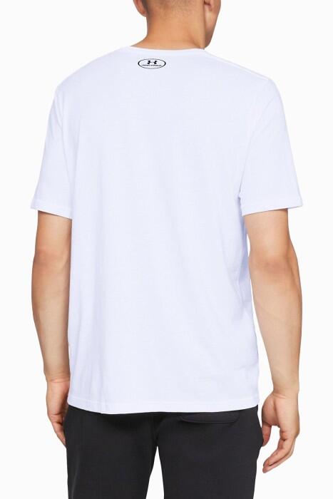 Ua Sportstyle Lc Ss Erkek T-Shirt - 1326799 Beyaz/Gri