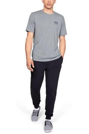 Ua Sportstyle Lc Ss Erkek T-Shirt - 1326799 Gri Melanj - Thumbnail