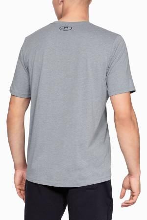 Ua Sportstyle Lc Ss Erkek T-Shirt - 1326799 Gri Melanj - Thumbnail