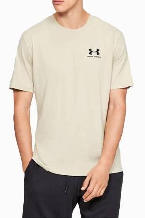 Ua Sportstyle Lc Ss Erkek T-Shirt - 1326799 Haki - Thumbnail