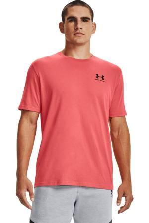 Ua Sportstyle Lc Ss Erkek T-Shirt - 1326799 Kırmızı/Beyaz - Thumbnail