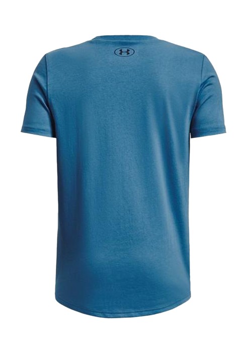 Ua Sportstyle Left Chest Ss Erkek Çocuk T-Shirt - 1363280 Mavi/Siyah