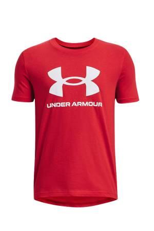 Ua Sportstyle Logo Ss Erkek Çocuk Spor T-Shirt - 1363282 Kırmızı - Under Armour