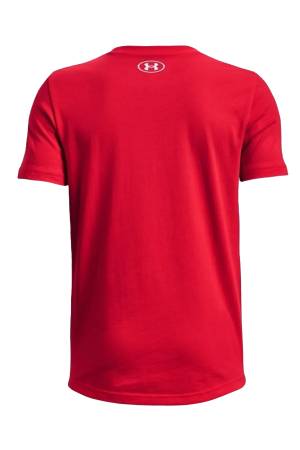 Ua Sportstyle Logo Ss Erkek Çocuk Spor T-Shirt - 1363282 Kırmızı/Yeşil - Thumbnail