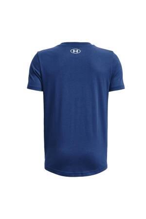 Ua Sportstyle Logo Ss Erkek Çocuk Spor T-Shirt - 1363282 Mavi - Thumbnail