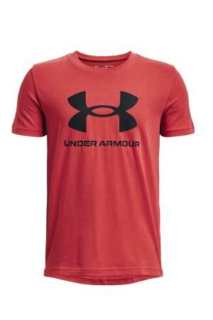 Ua Sportstyle Logo Ss Erkek Çocuk Spor T-Shirt - 1363282 Pembe - Thumbnail