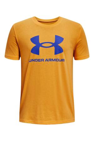 Ua Sportstyle Logo Ss Erkek Çocuk Spor T-Shirt - 1363282 Turuncu - Thumbnail
