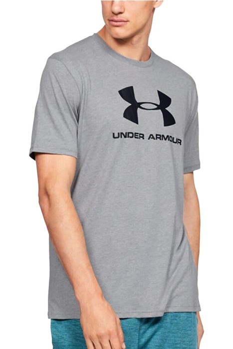 Ua Sportstyle Logo Ss Erkek T-Shirt - 1329590 Gri