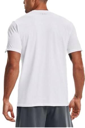 Ua Team Issue Wordmark Ss Erkek T-Shirt - 1329582 Beyaz/Gri - Thumbnail