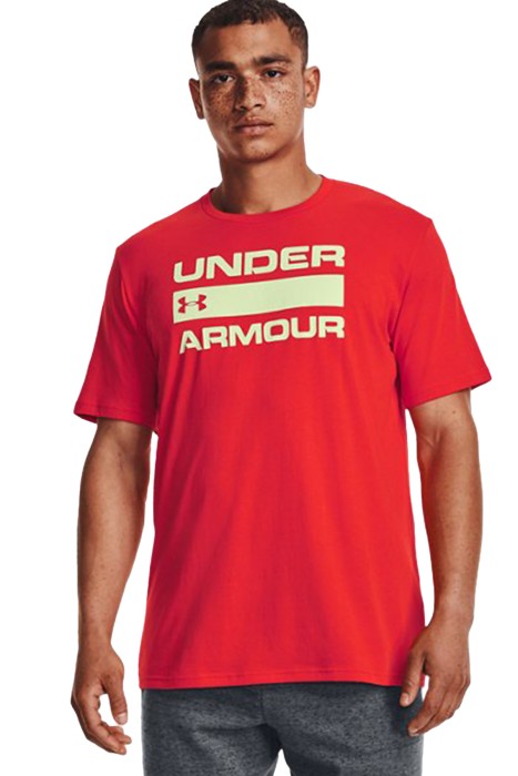 Under Armour - Ua Team Issue Wordmark Ss Erkek T-Shirt - 1329582 Kırmızı/Yeşil