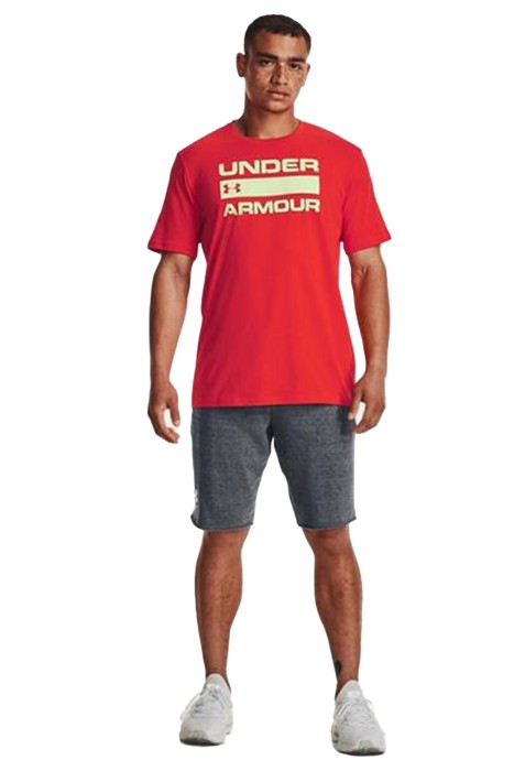 Ua Team Issue Wordmark Ss Erkek T-Shirt - 1329582 Kırmızı/Yeşil