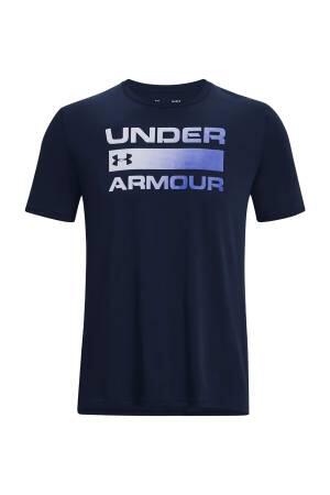 Ua Team issue Wordmark Ss Erkek T-Shirt - 1329582 Lacivert - Thumbnail