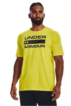 Ua Team Issue Wordmark Ss Erkek T-Shirt - 1329582 Sarı - Thumbnail