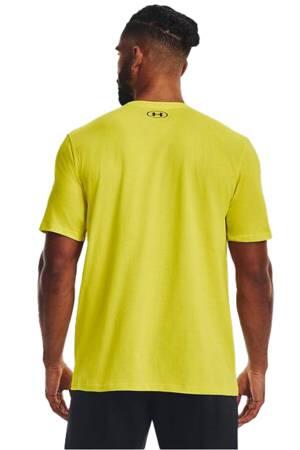 Ua Team Issue Wordmark Ss Erkek T-Shirt - 1329582 Sarı - Thumbnail
