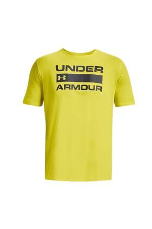 Ua Team Issue Wordmark Ss Erkek T-Shirt - 1329582 Sarı - Thumbnail