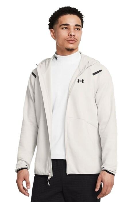 Ua Unstoppable Fleece Erkek Kapüşonlu Ceket - 1389352 Beyaz - 1