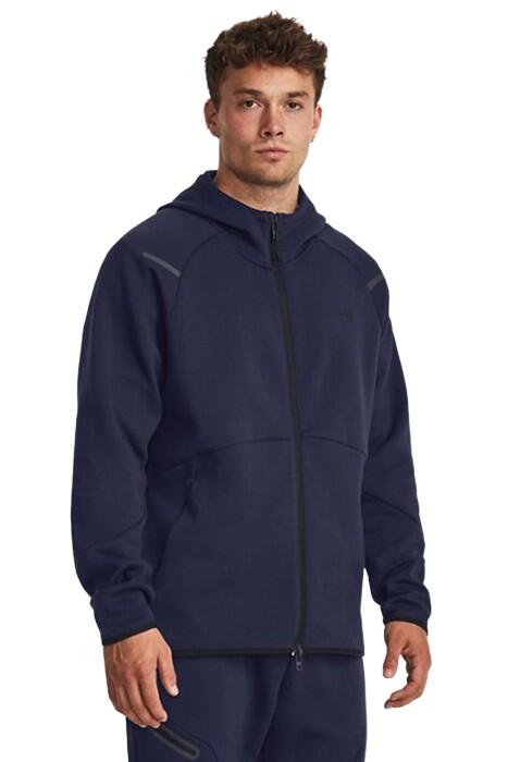 UA Unstoppable Fleece Fz Kapüşonlu Erkek Ceket - 1379806 Lacivert