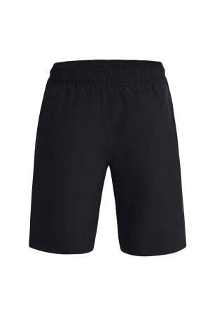 Ua Woven Graphic Erkek Çocuk Şort - 1370178 Siyah/Kireç Dalgası - Under Armour