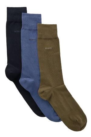 Üçlü Pamuklu Erkek Çorap Paketi - 50469366 Renkli - Thumbnail