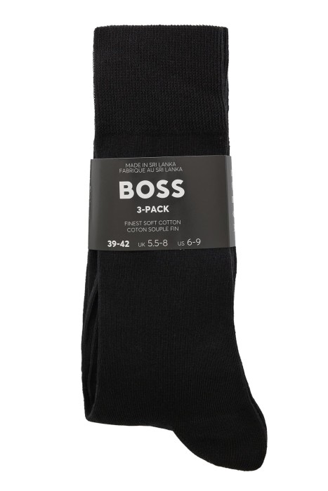 Boss - Üçlü Pamuklu Erkek Çorap Paketi - 50469839 Siyah