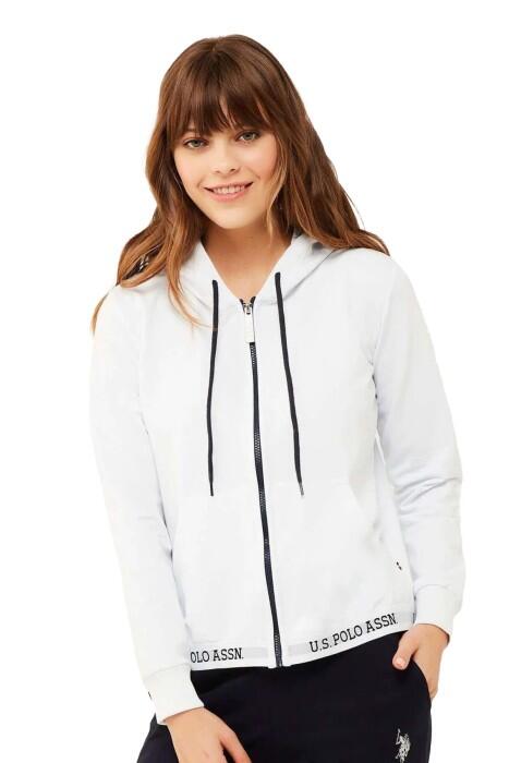 U.S. Polo Assn. Tam Fermuarlı Kadın SweatShirt - US.01.16599 Beyaz - 1